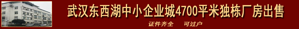 东西湖中小企业城4700平米独栋厂房出售 证件齐全可过户 