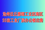 沧州任丘雁翎工业区南区55亩厂房办公楼出售