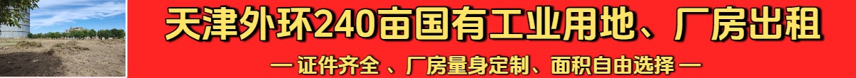 天津外环240亩国有工业用地、厂房出租